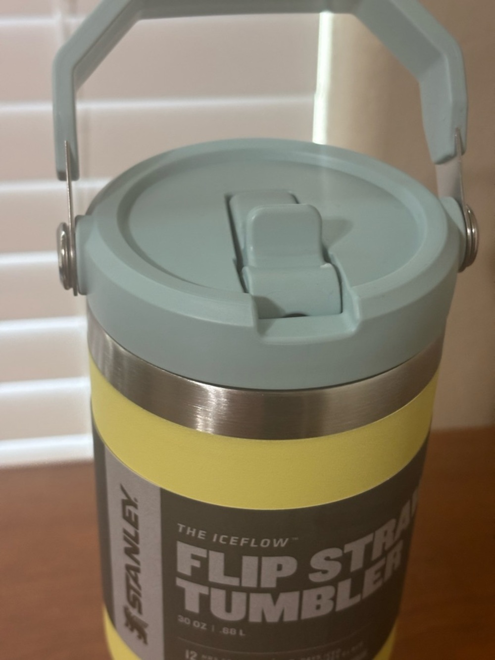 Stanley Flip Straw Tumbler in Yellow with Gray Lid - Picture 3 of 7